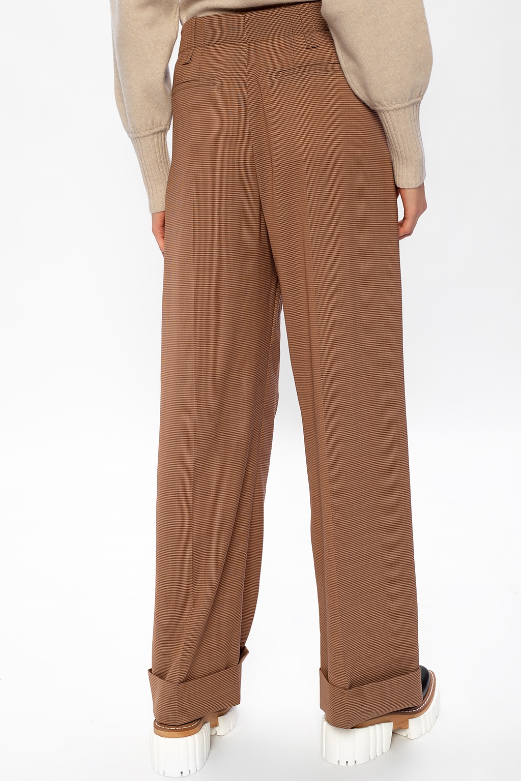 Chloé Wool pleat-front trousers